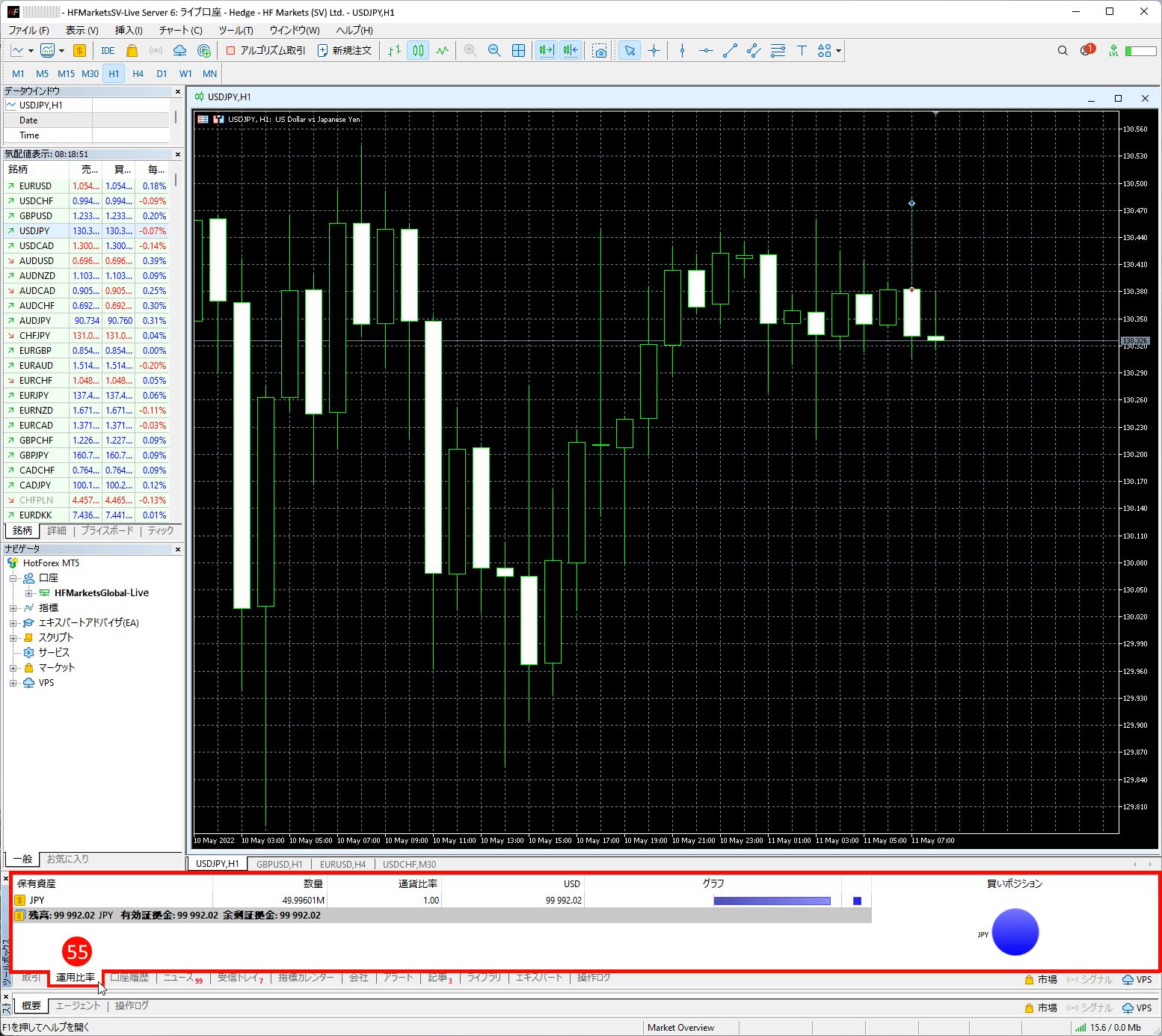 HFM (HFマーケッツ) のメタトレーダー5(MT5)に指値注文・逆指値注文の履歴を確認方法